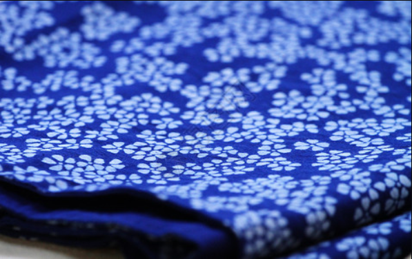 传统蓝印花布